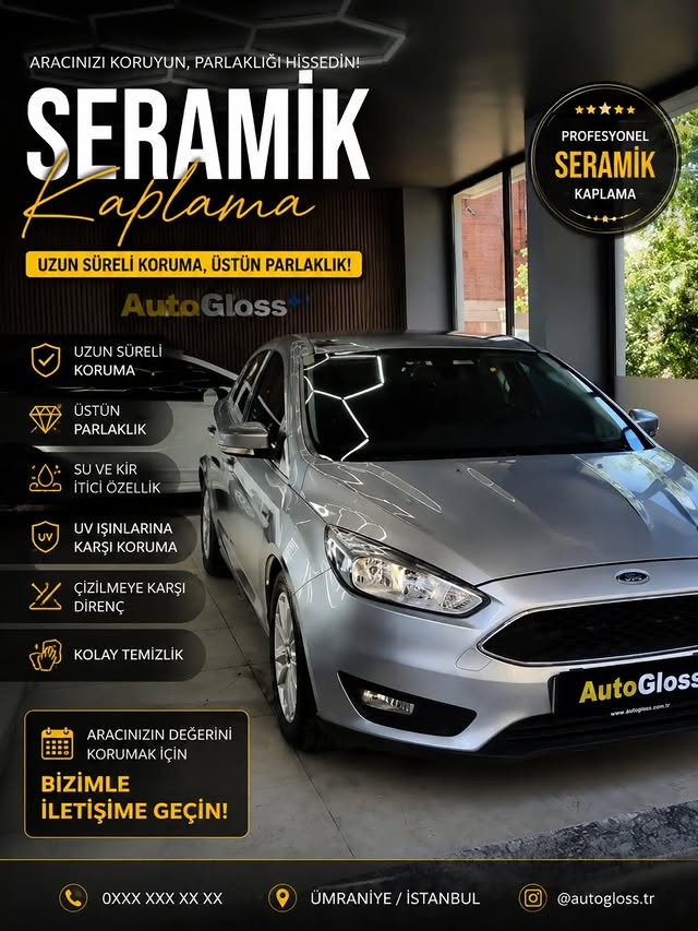 Ford Focus araç seramik kaplama uygulaması